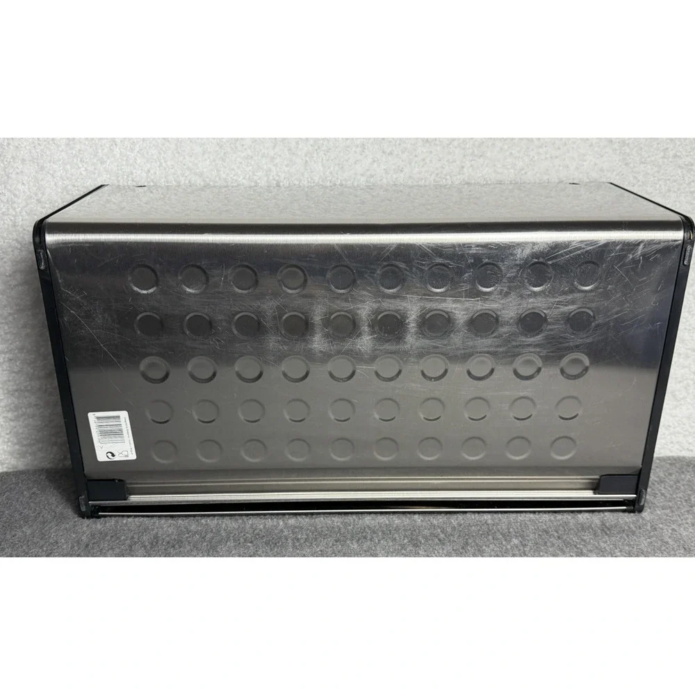 Brabantia Fall Front Bread Box Large Metal Front Opening 18